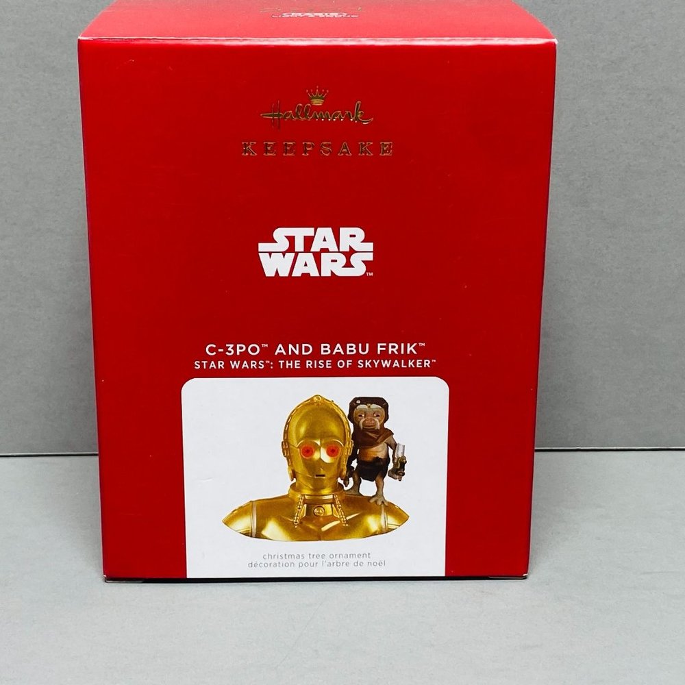 C3PO AND BABU FRIK Star Wars Rise of Skywalker Sound 2021 Hallmark Ornaments